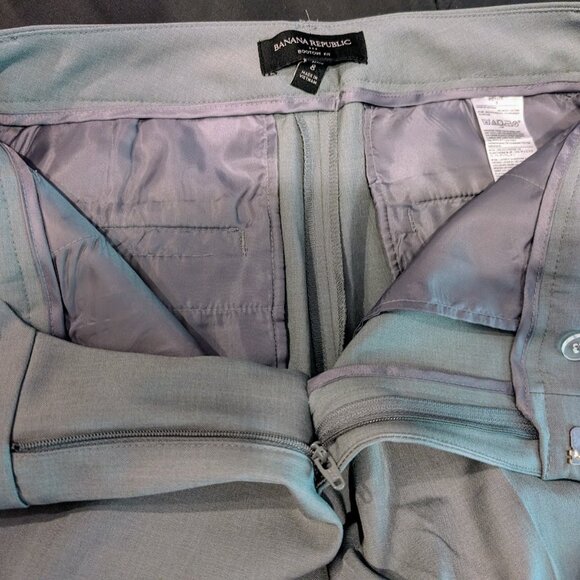 Banana Republic Factory Giovana Sculpted Bootcut Trousers Pants 8P NWOT Gray - Picture 7 of 14